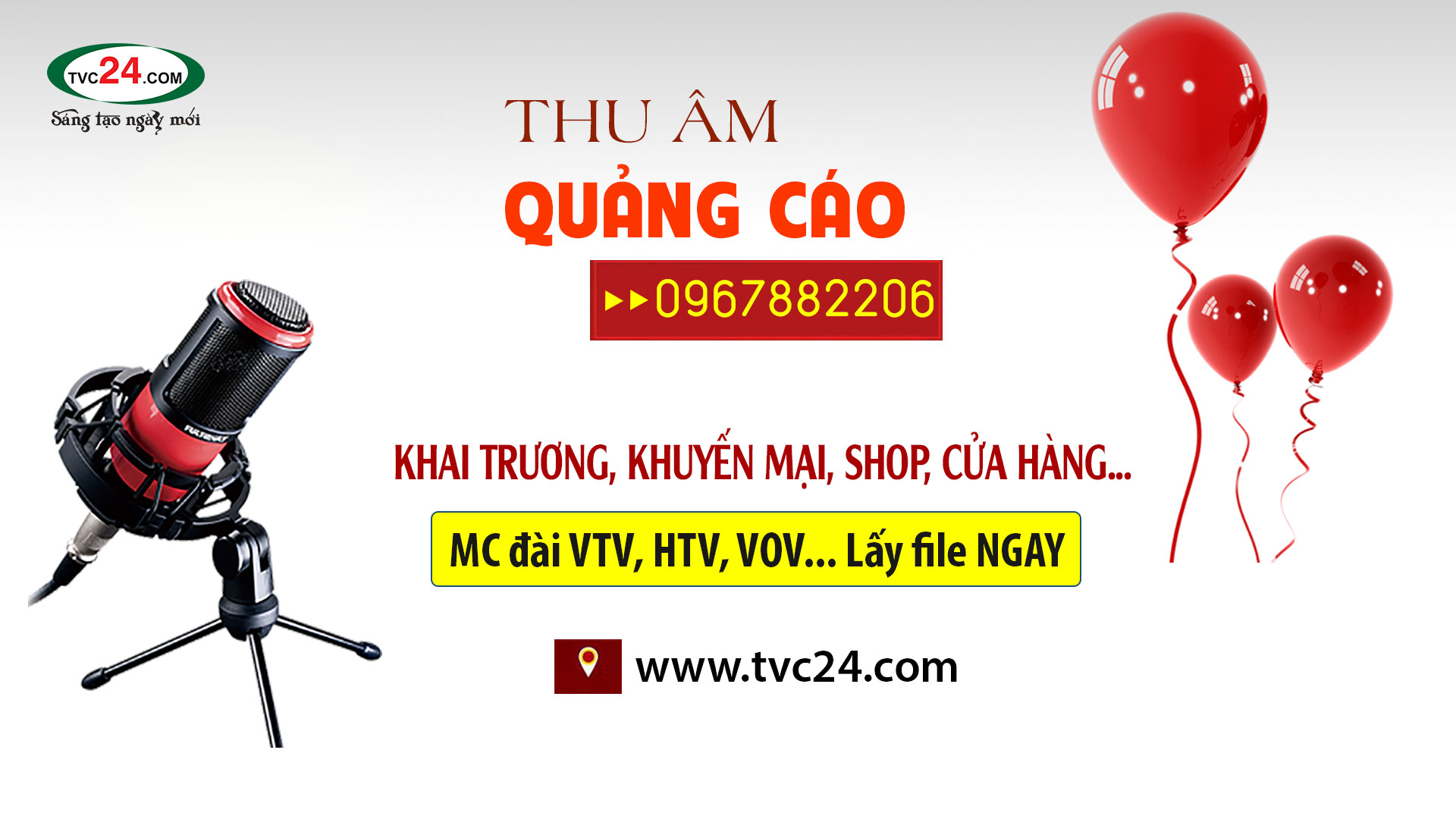 Thu âm quảng cáo khai trương cửa hàng Minh Hoạt - Yên Mỹ - Hưng Yên | MC nữ - Phòng thu âm TVC24